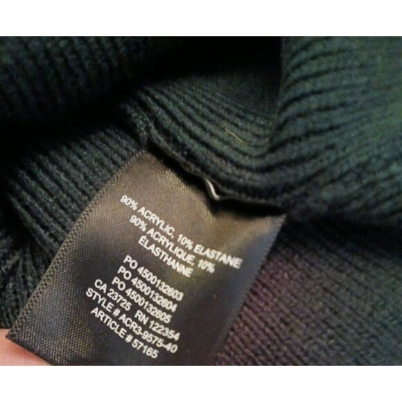 TNA Beanie Winter Hat with Pompom Ribbed Warm Hunter Green - Picture 8 of 8